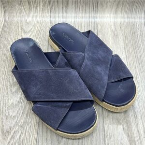 Vince Women's Dark Blue Crisscross Sandals